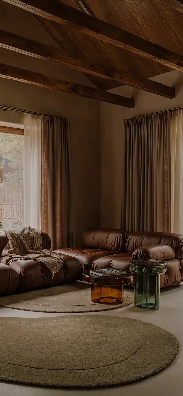 A bright living room representing a well-organized home